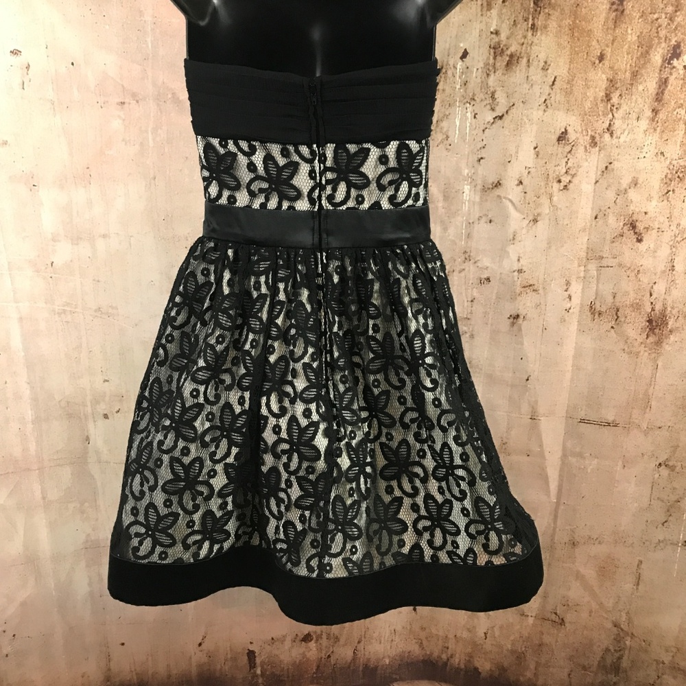 Vtg. Betsey Johnson Strapless Fairy Cottage Core Y2K Lace Floral Dress - Picture 3 of 5